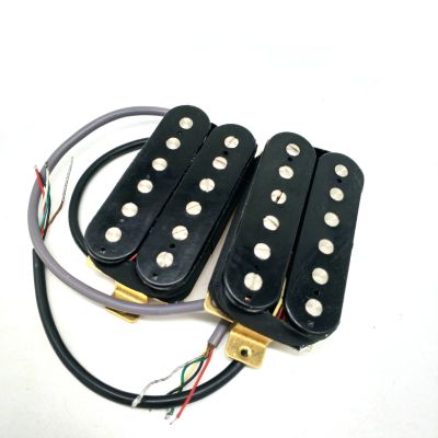 ชุดปิ๊กอัพสะพานคอเซรามิก Humbucker Pickup กีต้าร์ไฟฟ้าอะไหล่กีต้าร์สีดำ