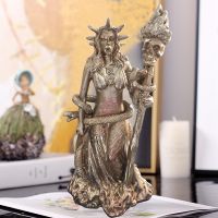 Greek Goddess White Sorceress Witchcraft Hecate Figurine Hekate Necromancy Deity Magic Powerful Pagan Witch Statue