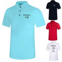 ANEW☂✒ Malbon Golf clothing mens short-sleeved sports T-shirt stretch casual jersey sweat-absorbing quick-drying POLO shirt