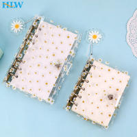 A6A7หลวมโน้ตบุ๊คน่ารัก Daisy 6แหวน Binder แฟ้มโฟลเดอร์ Kawaii Notebook Planner Notepads เครื่องเขียนโรงเรียน Journals