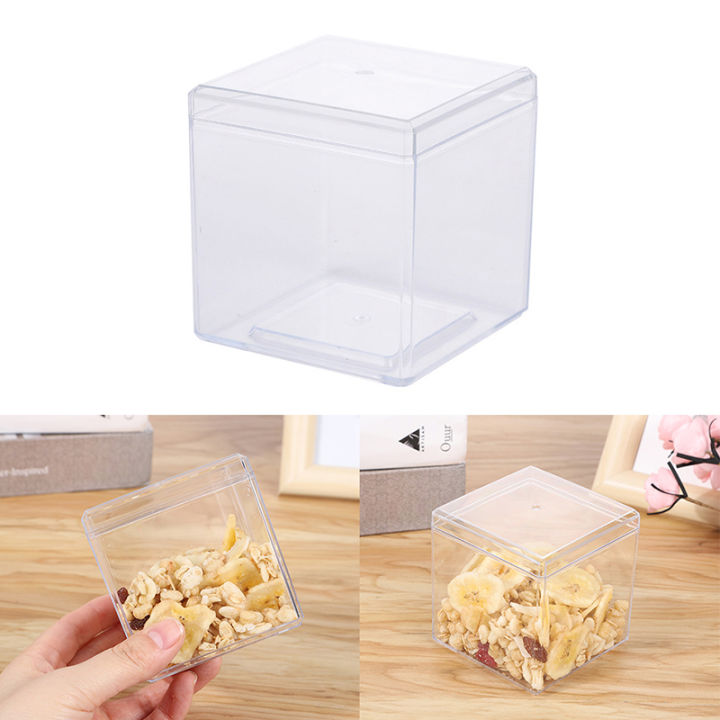 carmelun-กล่องบรรจุอาหารกล่องพลาสติกกล่องพร้อมฝาครอบใส1ชิ้น-kado-kecil-ทรงสี่เหลี่ยมกล่องเก็บสินค้าขนมสำหรับใช้ในบ้าน
