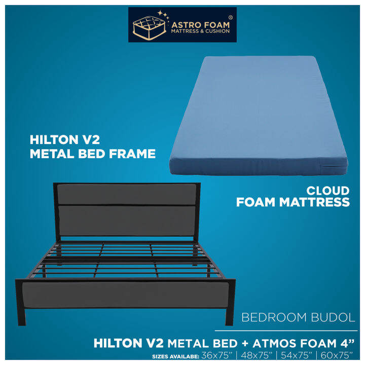 HILTON V2 BEDFRAME + 4" CLOUD FOAM MATTRESS Lazada PH