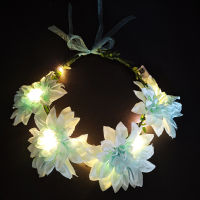 Wedding Headwear Scenic Area Headwear Bridal Crown Bar Headwear Glowing Hair Hoop Wreath Hairband Flower Headband