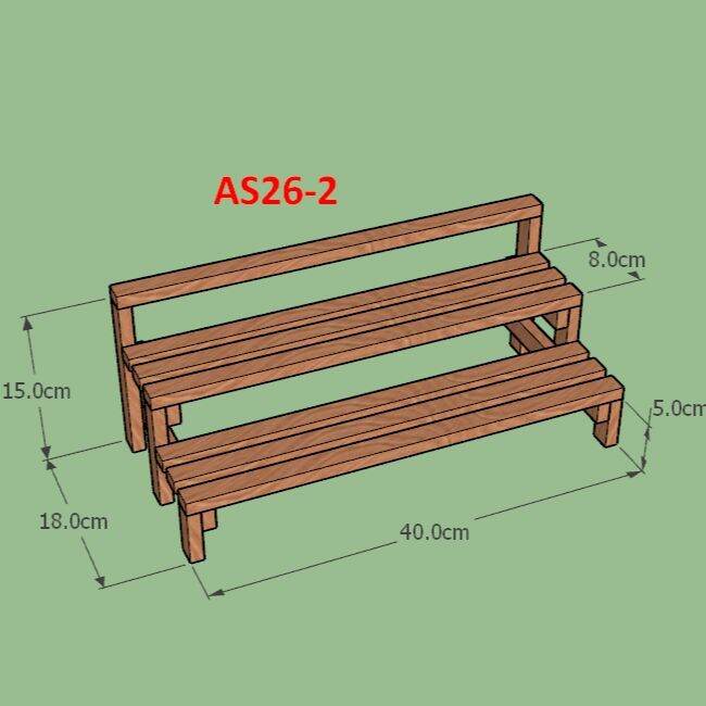 as26-2-วางสิ่งของ-ชั้นขั้นบันไดวางต้นกระบองเพชร-วางของโชว์ต่างๆ-ทรงเอ-มินิมอล-ไม้สนแท้-ขนาดกxยxส-18x40x16cm-ส่งจากกรุงเทพ