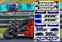 สติ๊กเกอร์แต่งรถ Sticker Logo Kawasaki K-X Racing สีน้ำเงิน ติดรถมอเตอร์ไซค์ บิ๊กไบค์ ติดกระจก แต่งรถรถยนต์ ติดข้างรถ ติดหมวกกันน็อค จำนวน 1 แผ่น