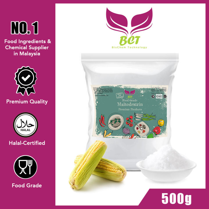 500G　foods/　preservatives　thickener　Food　(Food　Lazada　for　麦芽糊精　Food　processed　Maltodextrin　BCT　Grade)　Bischem
