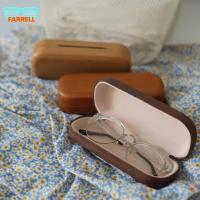 FARRELL ผู้หญิง ผู้ชาย สี่เหลี่ยมผืนผ้า เคสแว่น ผู้จัดงาน ที่ใส่แว่นกันแดด กล่องใส่แว่นตาลายไม้ กล่องใส่แว่นตา กล่องแว่นตา ภาชนะแก้ว