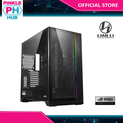 PinkleHub LIAN LI O11 Dynamic XL ROG Certified Case- Black (O11DXL-X ...