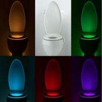 Yieryi LED หลอดไฟในห้องน้ำฝาชักโครกไฟกลางคืน 8 สีสำหรับห้องน้ำชาม LED โคมไฟลูมินาเลีย WC ไฟห้องน้ำ