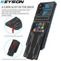 [LWF HOT] ครบชุด☈KEYSION กันกระแทกเกราะกรณีสำหรับ R Edmi หมายเหตุ11 11วินาที11 Pro 5กรัม10ถุงบัตรยืนโทรศัพท์ปกหลังสำหรับ POCO X4 Pro X3 M3 M4 Pro 5กรัม