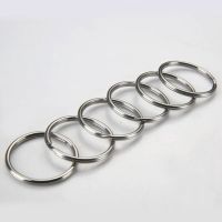 【hot】3pcslot 12mm 15mm 20mm 25mm 28mm Stainless Steel Hole Key Ring Key Chain Rhodium Plated Round Split Keychain