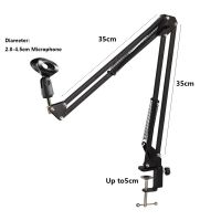 Foldable Desktop Mount Holder with Bracket for Microphones Stands Tripod for Live Streaming Video Bloggers