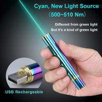 Aenfor,500-510nm Cyan Pointer 532nm Green pen 650nm Red Built-in USB Rechargeable Beam Pointer Pen