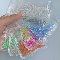 1440Pcs Nail Mermaid Beads Aurora Nail RhinestoneSS3 SS20Flatback Candy Color Rhinestone Mermaid Tears Glass Rhinestone For Nail