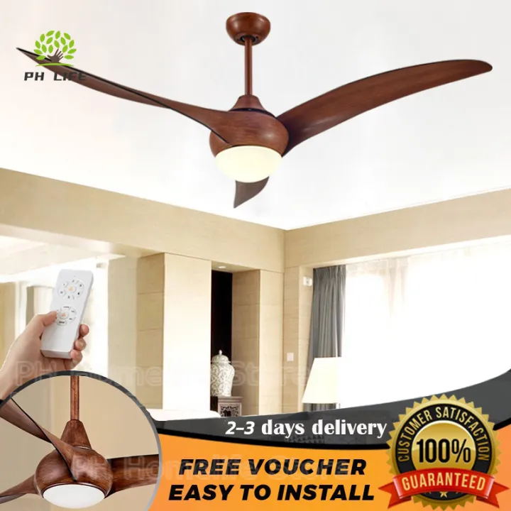 52 Inch Ceiling Fan 3 Blades in Flat White Remote Control 42/52 inch ...