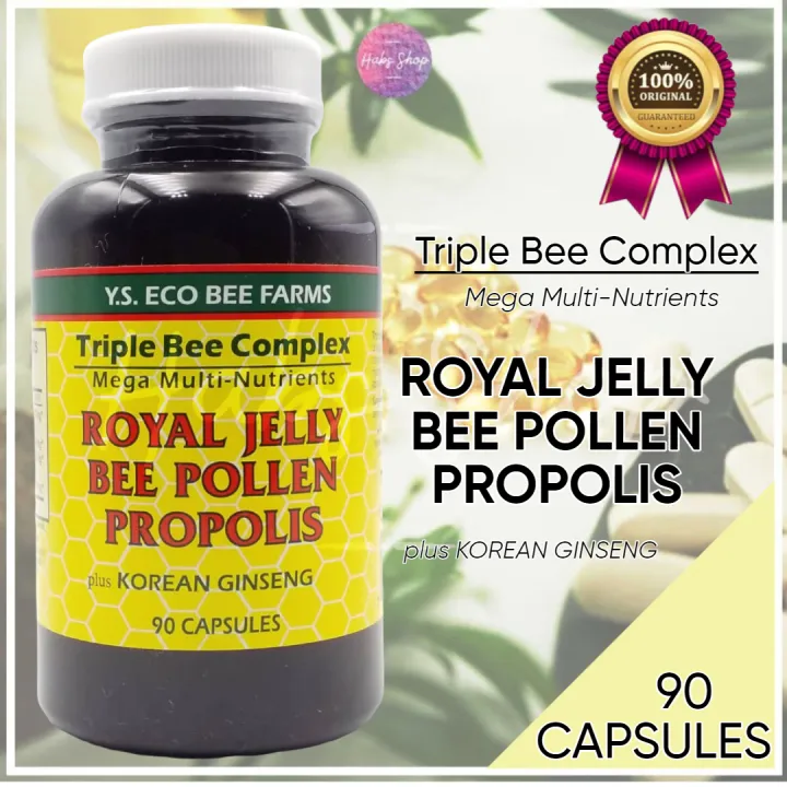 Y.S. Eco Bee Farms Royal Jelly Bee Pollen Propolis 90 Capsules | Lazada PH