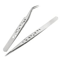 【LZ】卍♙♛  Electronics Industrial Tweezers Anti-static Curved Straight Tip Precision Stainless Steel Forceps Phone Repair Hand Tools Sets