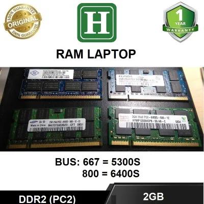 Ram laptop 2GB DDR2 bus 800 bảo hành 1 năm