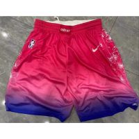 เสื้อคุณภาพสูง hot pressed 2023 nba shorts Washington Wizards pink basketball shorts