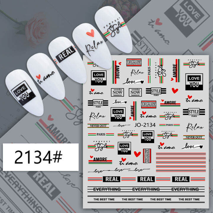 3d-เรขาคณิตสีทองชุดเล็บสติ๊กเกอร์ตกแต่งเล็บศิลปะสีจดหมายรักเล็บ-d-ecals-อุปกรณ์เล็บ