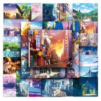 hot【DT】 10/30/50PCS Japan Anime Street Landscape Stickers Laptop Skateboard Luggage Cartoon Sticker Kid