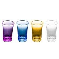 ชุด6 0.5ออนซ์ Heavy Duty Shot Machine Made Lead Free Glass Liquor Glass For Bar Party Blue Pink Yellow