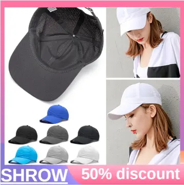 Baseball Cap Quick Drying Sun Hats Unisex Breathable Sport Pure Color Women
