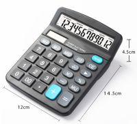 Financial Accounting Clear Office Electronics Equipment Calculations Desk Solar Calculator 12 Digit Large Screen Calculator