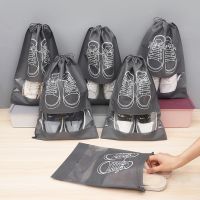 ┇№ 5pcs Travel Shoe Bag Closet Shoes Storage Organizer Bags Travel Drawstring Storage Bag For Shoes Clothing Luggage Organizer