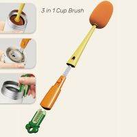 【cw】 Handle Cup 3 1 Multifunctional No Dead end Cleaning Soft Sponge Tools 1