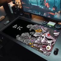 ♝☍ Oni Big Mouse Pad XXL Laptop Notebook Mats Gamer Mousepad Japan Gaming Mouse Pad Large Locking Edge Keyboard 1000x500mm Desk Mat