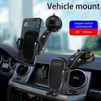 ที่วางโทรศัพท์ในรถยนต์ Universal Car Phone Holder Mount With Suction Cup 360 ° Rotating Adjustable Dashboard Phone Stand