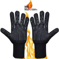 【CW】 1PCS BBQ 300-500 Centigrade Resistant Silicone microwave kitchen Gloves Grill Oven Mitts