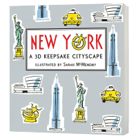 Milu D สมุดวาดภาพระบายสีสำหรับเด็ก New York A D Keepsake Cityscape ซาร่าห์ศัตรูหนังสือภาษาอังกฤษดั้งเดิม