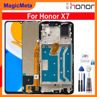 MagicMeta หน้าจอ LCD 6.74นิ้วของแท้สำหรับ Honor X7 CMA-LX2 CMA-LX1หน้าจอ LCD อะไหล่ชิ้นส่วนจอสัมผัสแอลซีดีของเครื่องแปลงดิจิทัล CMA พร้อมกรอบกลางเพื่อให้หน้าจอ X7