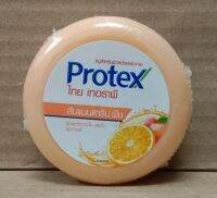 สบู่โพรเทคส์ ไทย เทอราพี ส้มแมนดาริน พีช Protex Thai Therapy (Mandarin Orange &amp; Peach) ผิวสะอาด ดูกระจ่างใส สดชื่น สุขภาพดี มีวิตามินซีและอี ลดแบคทีเรีย145g