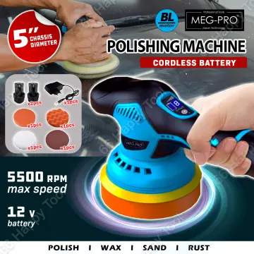 Cordless Buffer Polisher, 5 Inch Orbital Polisher for Cars, 8 Variable  Speed 5500RPM, 2 PC 12V Rechargeable Battery, Wireless Polisher Kit for Car