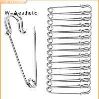 W-AESTHETIC 30PCS ที่มีคุณภาพสูง เหล็กไร้สนิม เครื่องประดับอัญมณีอัญมณี อุปกรณ์เสริมเครื่องแต่งกาย งานฝีมือดีไอวาย เข็มสำหรับปัก เข็มกลัดนิรภัยขนาดใหญ่ เข็มกลัดเล็กๆ หมุดนิรภัย