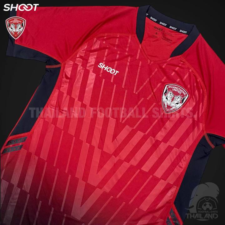 shoot-เสื้อแข่งสโมสรเมืองทอง-ยูไนเต็ด-2021-22-no-sponsor-สินค้าของเเท้-100