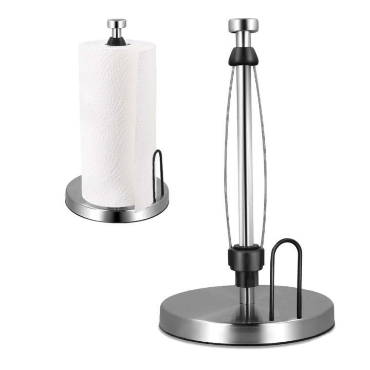 Paper Towel Holder Ratchet Mechanism For Countertop Bathroom