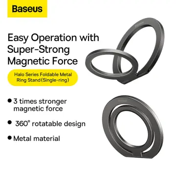 Baseus Finger Ring Phone Holder For iPhone Phone Ring Metal Mobile Phone  Holder Support Magnetic Phone Holder Stand Accessories