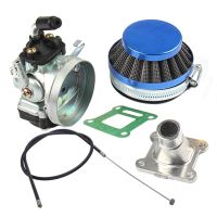 ATV 49Cc Performance 19Mm Carb Carburetor Air Filter Mainfold Assembly For 2-Stroke 47Cc 49 Cc Mini Pocket Bike