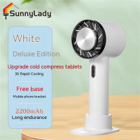 SunnyLady พัดลมมือถือขนาดเล็กความเร็ว3ระดับ2200Mah ชาร์จไฟได้แบตเตอรี่ลิเธียมเครื่องระบายความร้อนอากาศแบบพกพาความจุขนาดใหญ่