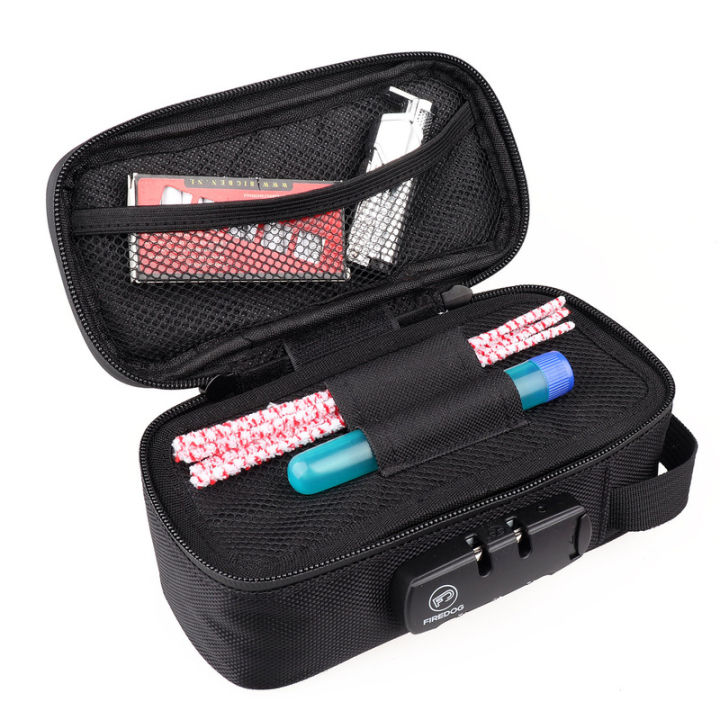 ส่งเร็ว-firedog-กระเป๋าดับกลิ่น-cl109-สีดำหรือสีเทา-กระเป๋าผ้า-ล็อคสองชั้น-ขนาด-10-x-20-x-7cm-พกพาง่าย-สามารถใส่กระเป๋าได้ทั่วไป-smell-odor-proof-bag-pouch-dog-tested-สต็อคอยู่ไทย-พร้อมส่ง