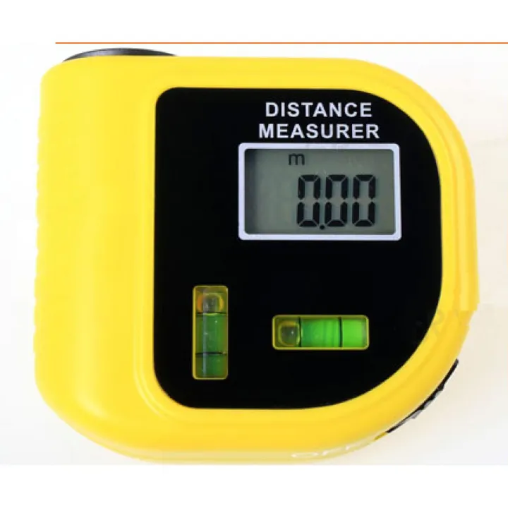 Mini 15 meters Ultrasonic Distance Measurer With Bubble Level LCD Laser