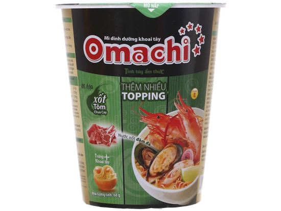 Mì omachi dinh dưỡng xốt tôm chua cay ly 68g - ảnh sản phẩm 2