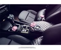 Lady Car Decoration Girl Flower Car Seat Belt Pad Lumbar support Neck Cushion Handke Gear Knob Covers Steering Wheel