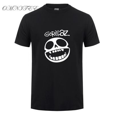 เสื้อยืดแขนสั้นคอกลมพิมพ์ลาย gorillaz Rock Band Rap  35EN