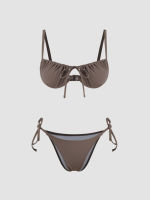 ➦ Cider ชุดว่ายน้ำผู้หญิง บิกินี่ผู้หญิง ลุคไปทะเล สไตล์เซ็กซี่Tie Side Underwire Bikini Swimsuit