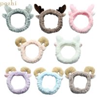 New women 39;s hair accessories plush cute Christmas elk antlers hair band cute goats angle hair band soft cartoon baby girl face w